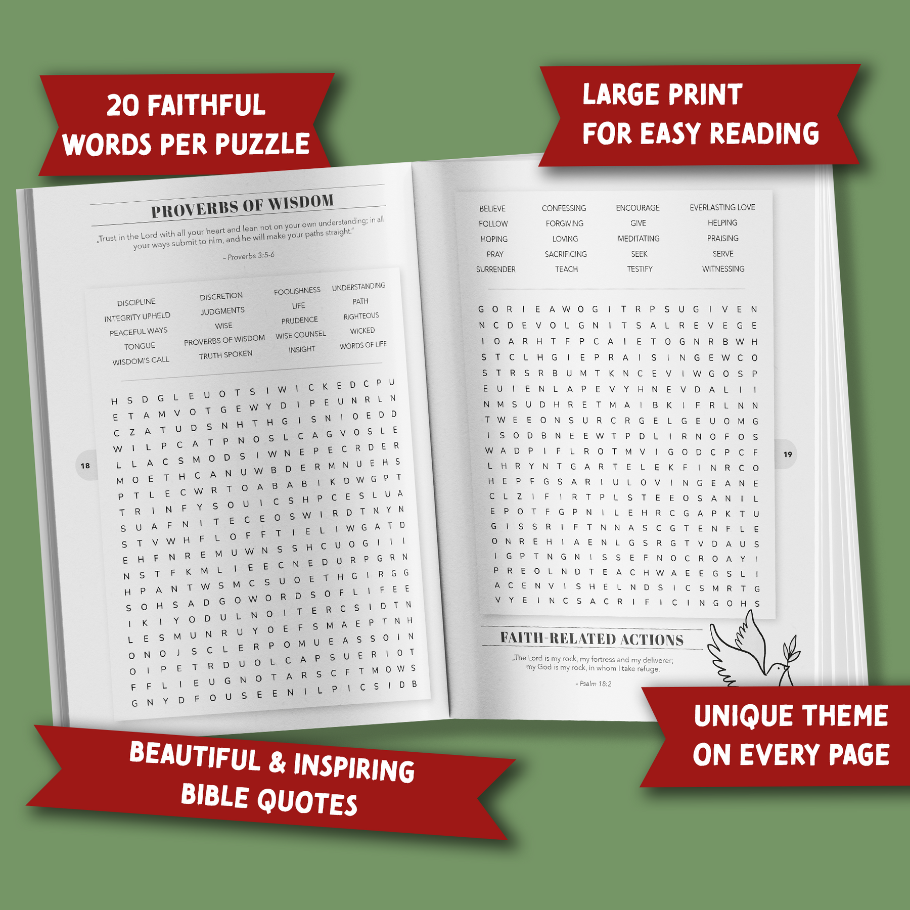 Inspirational Bible Word Search for Adults