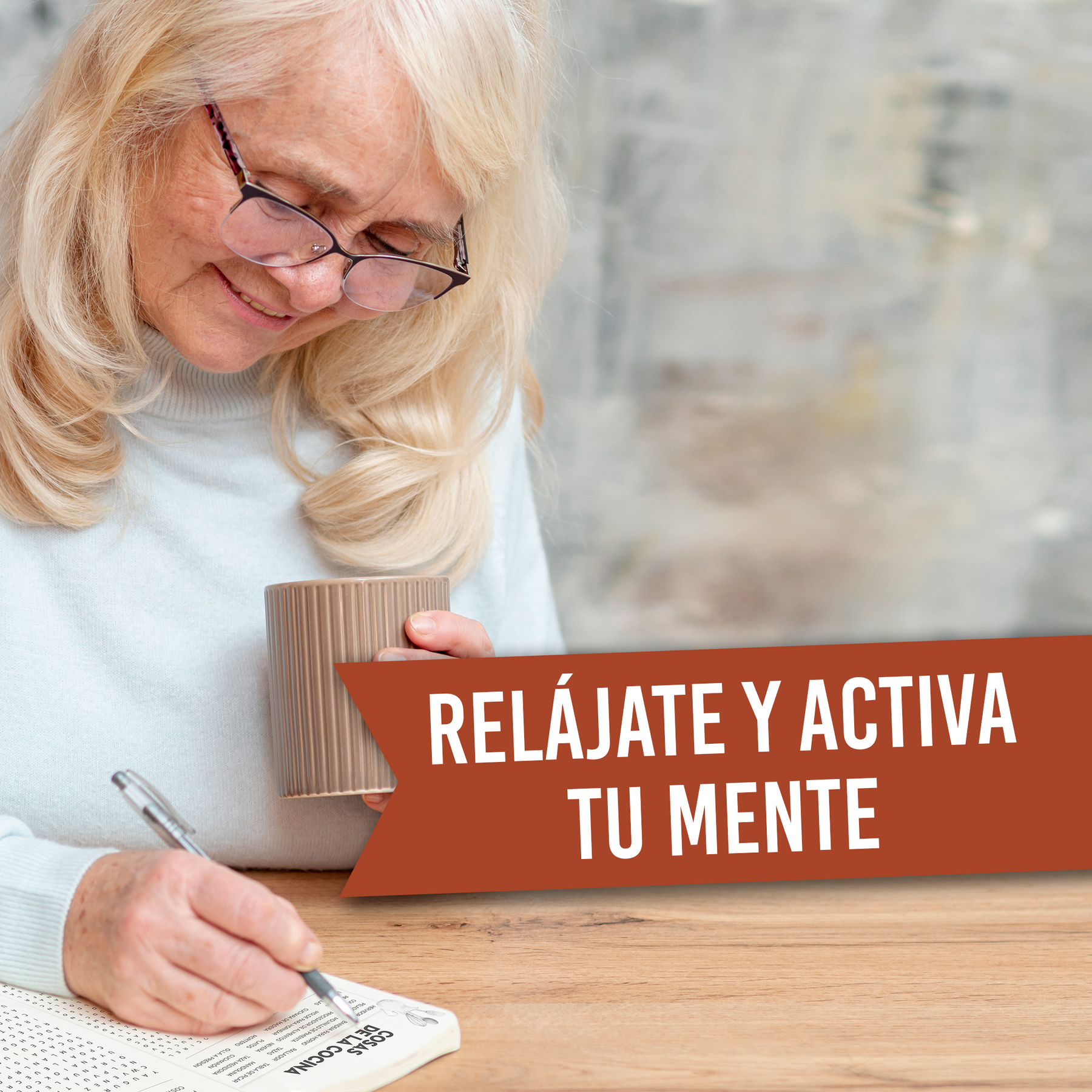 Sopa de letras relajante para adultos