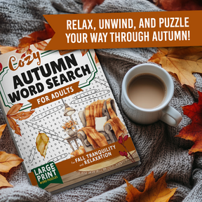 Cozy Autumn Word Search for Adults