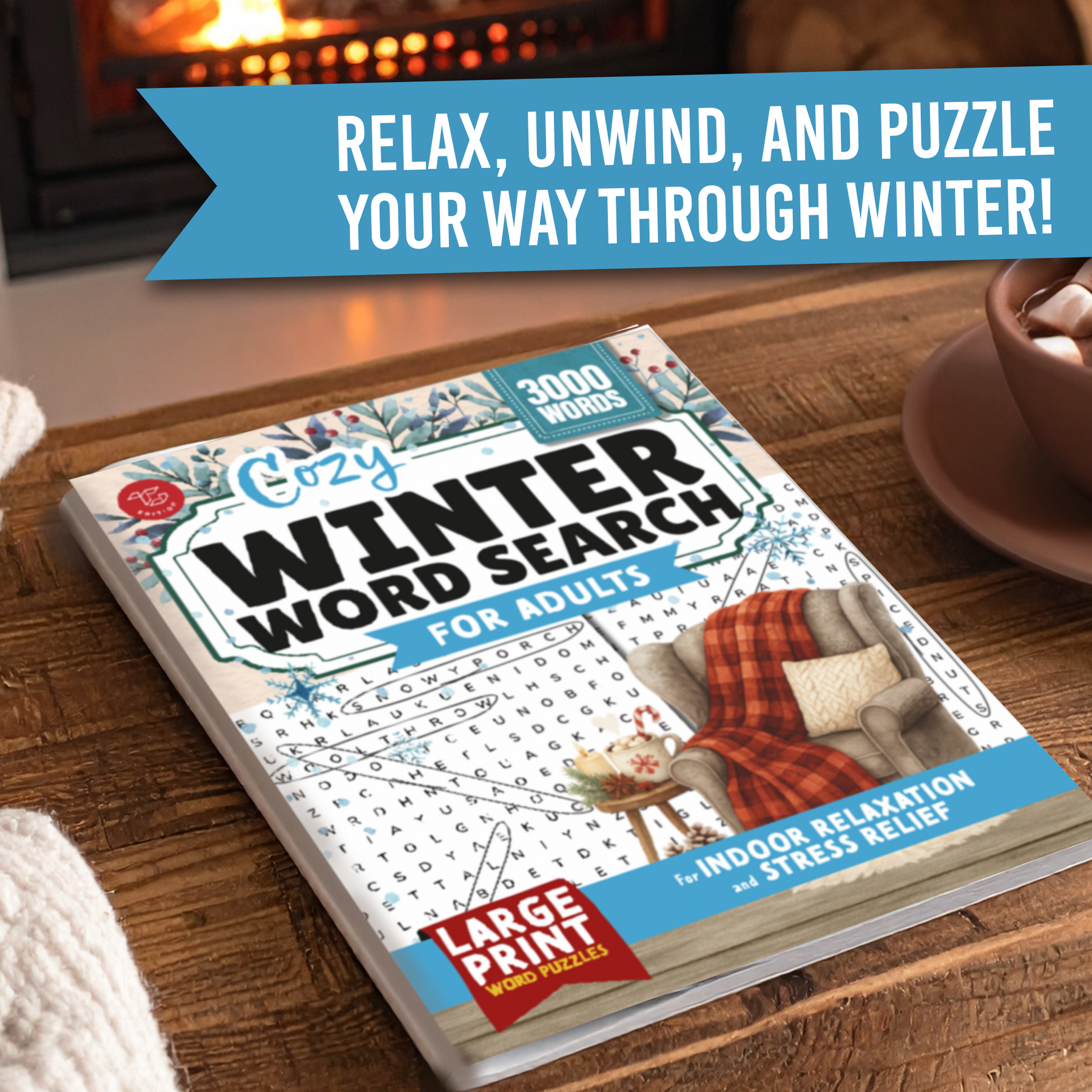 Cozy Winter Word Search for Adults
