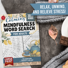 Calming Mindfulness Word Search for Adults
