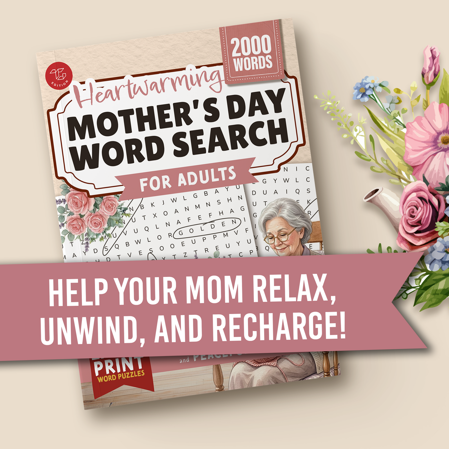 Heartwarming Mother’s Day Word Search for Adults – product image 1