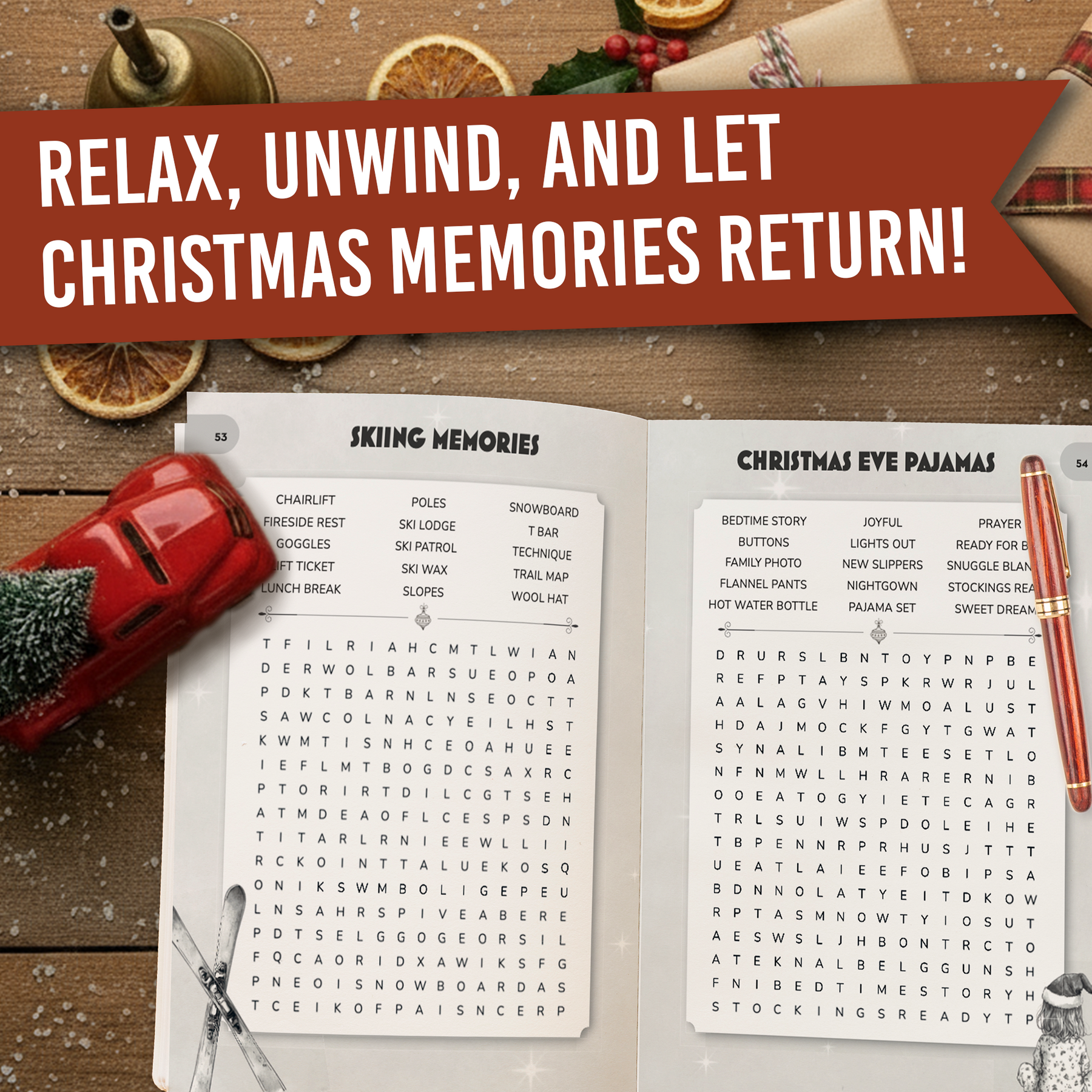 Nostalgic Christmas Word Search for Adults & Seniors