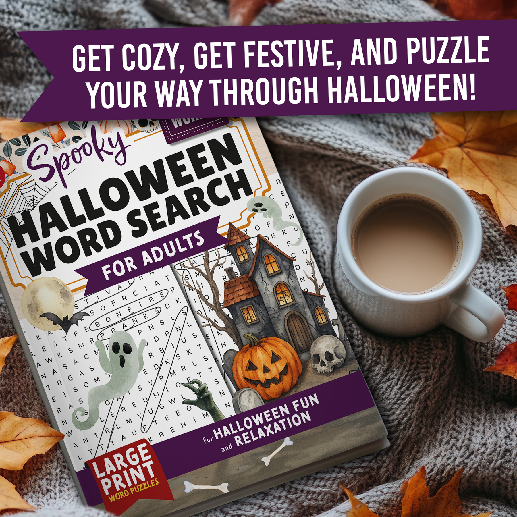 Spooky Halloween Word Search for Adults