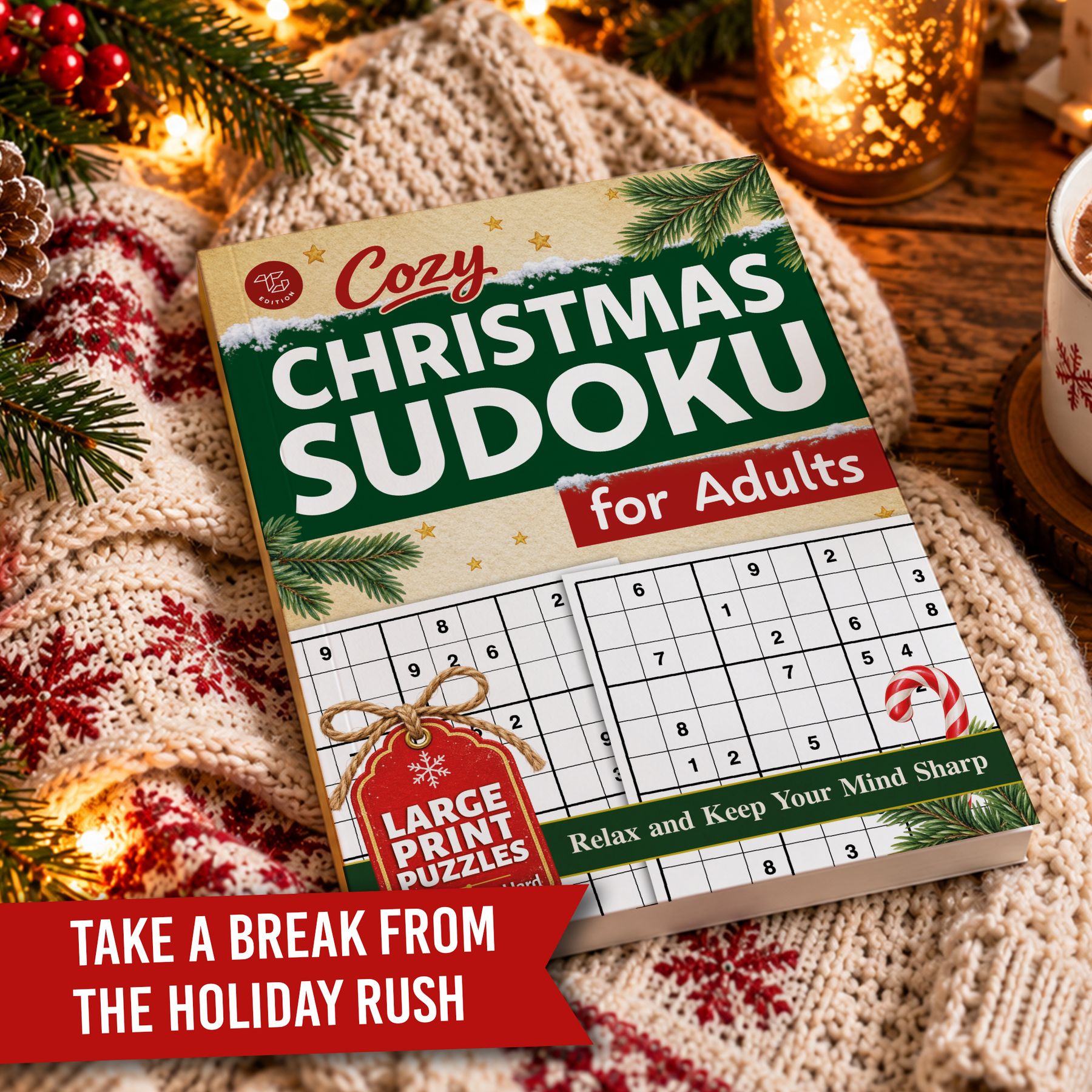 Cozy Christmas Sudoku for Adults – product image 1
