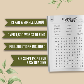 Easy Jumbo Word Search for Seniors