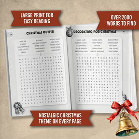 Nostalgic Christmas Word Search for Adults & Seniors
