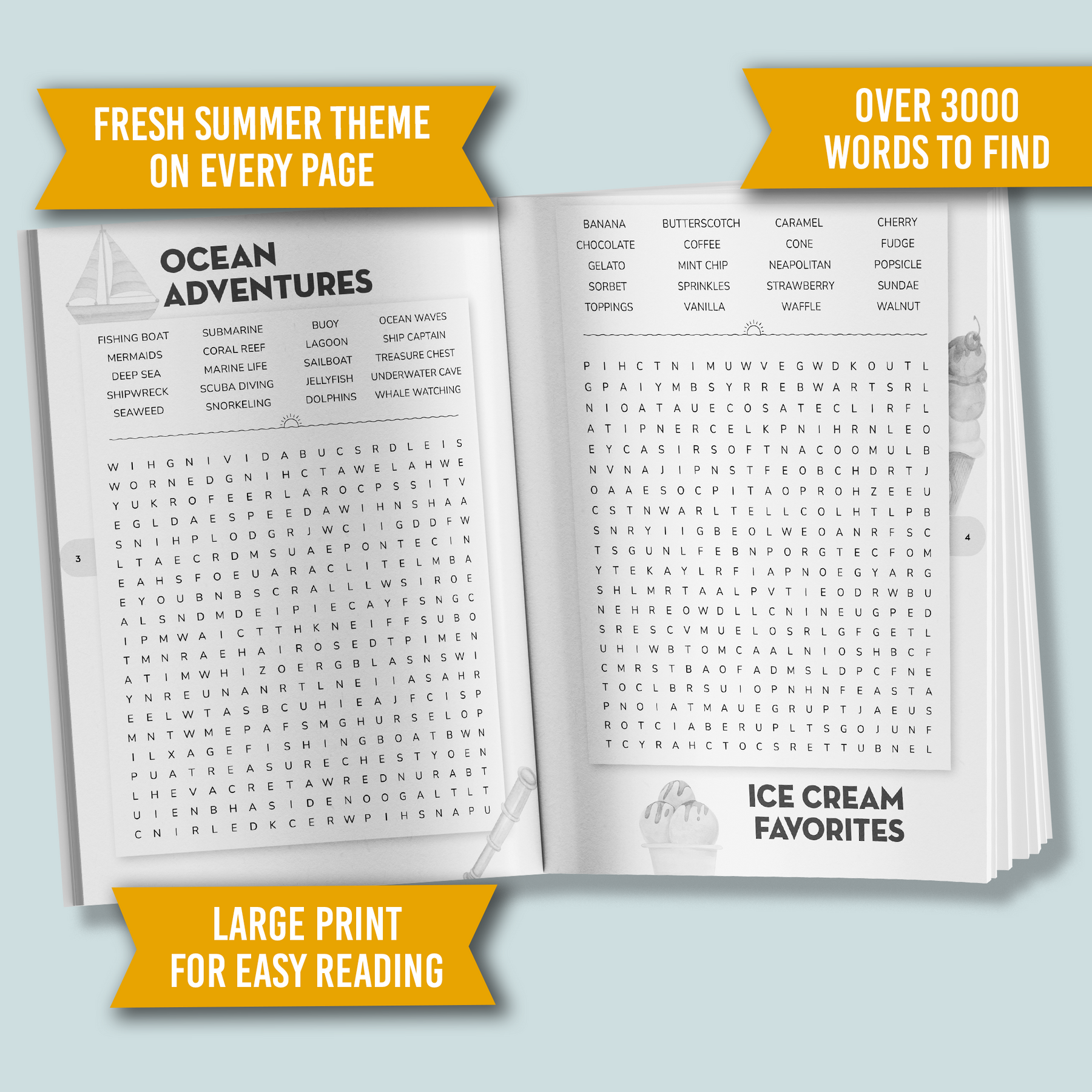 Relaxing Summer Word Search for Adults