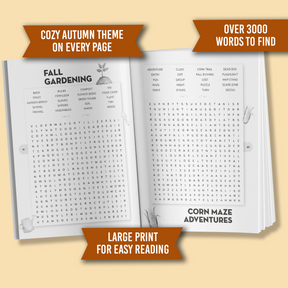 Cozy Autumn Word Search for Adults