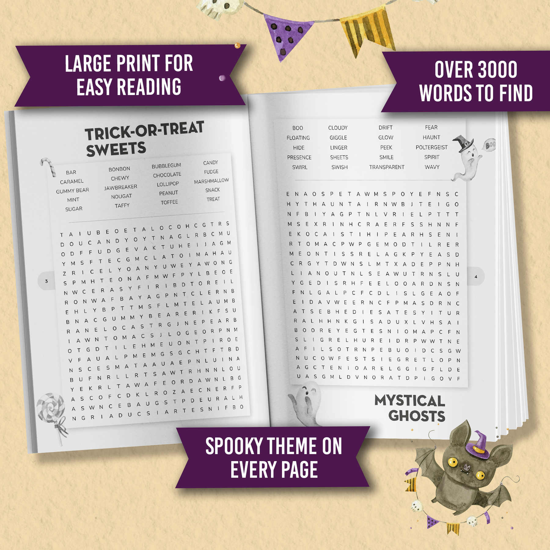 Spooky Halloween Word Search for Adults