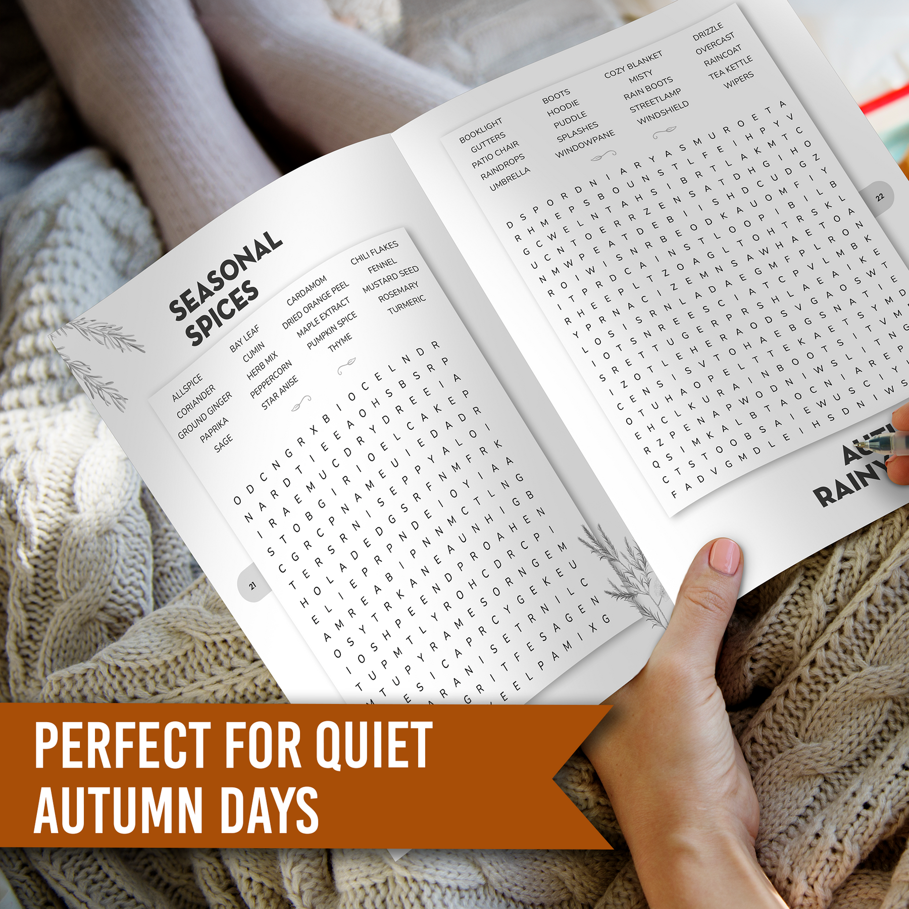 Cozy Autumn Word Search for Adults