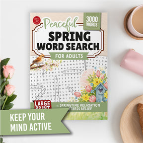 Peaceful Spring Word Search for Adults