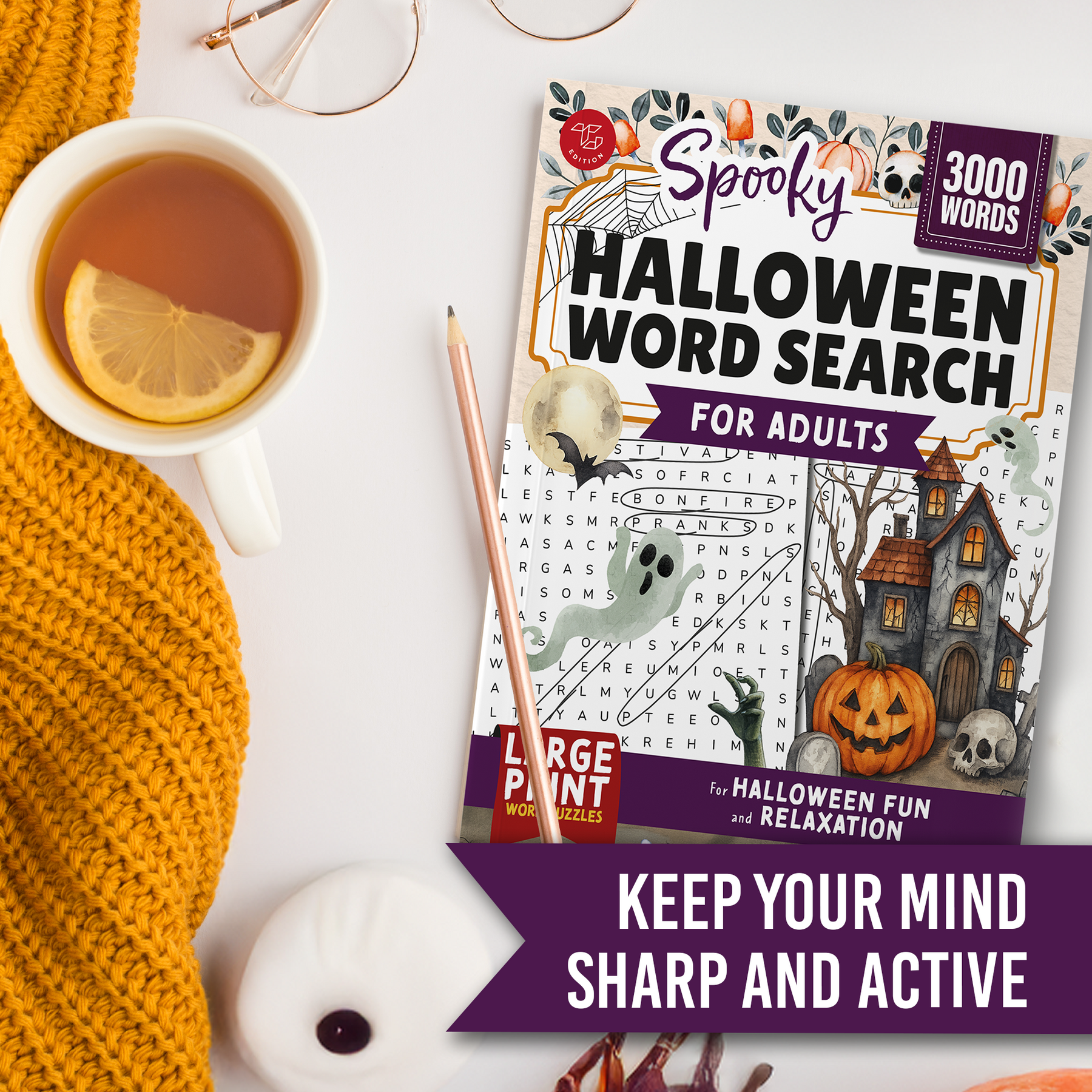 Spooky Halloween Word Search for Adults