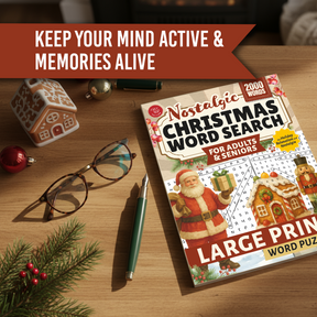 Nostalgic Christmas Word Search for Adults & Seniors