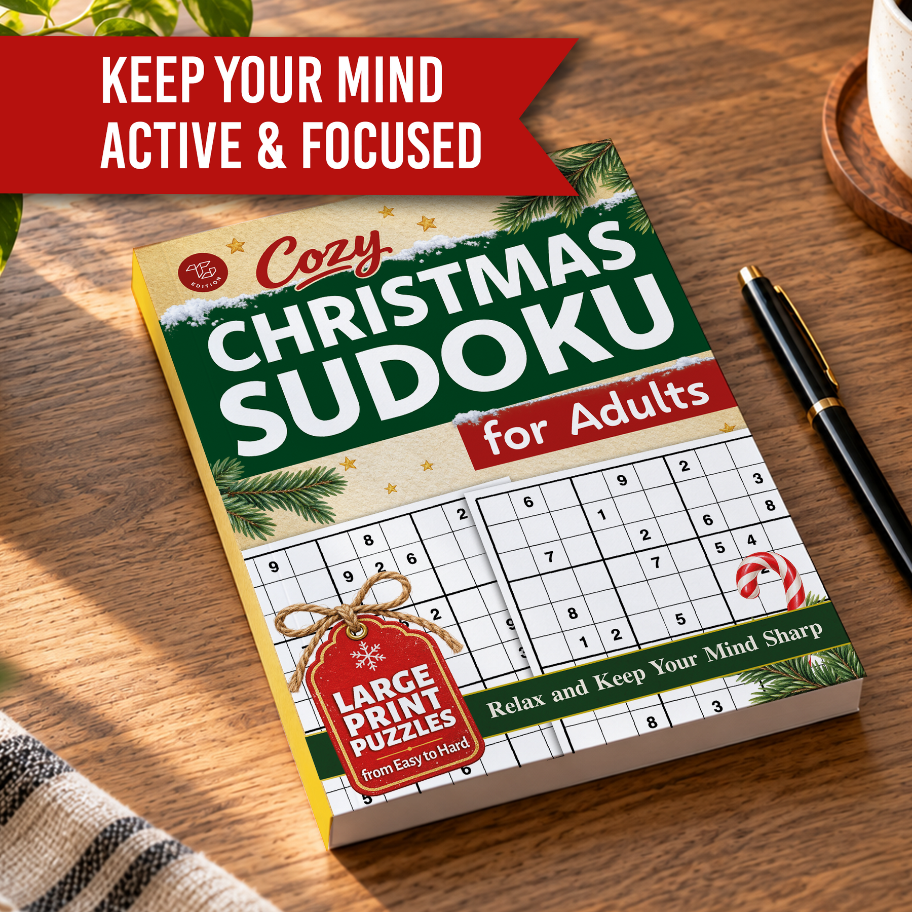 Cozy Christmas Sudoku for Adults – product image 4