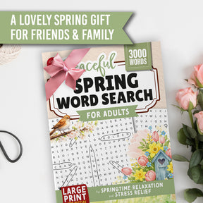 Peaceful Spring Word Search for Adults