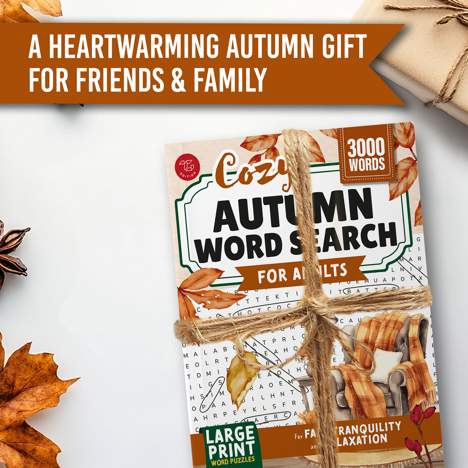 Cozy Autumn Word Search for Adults