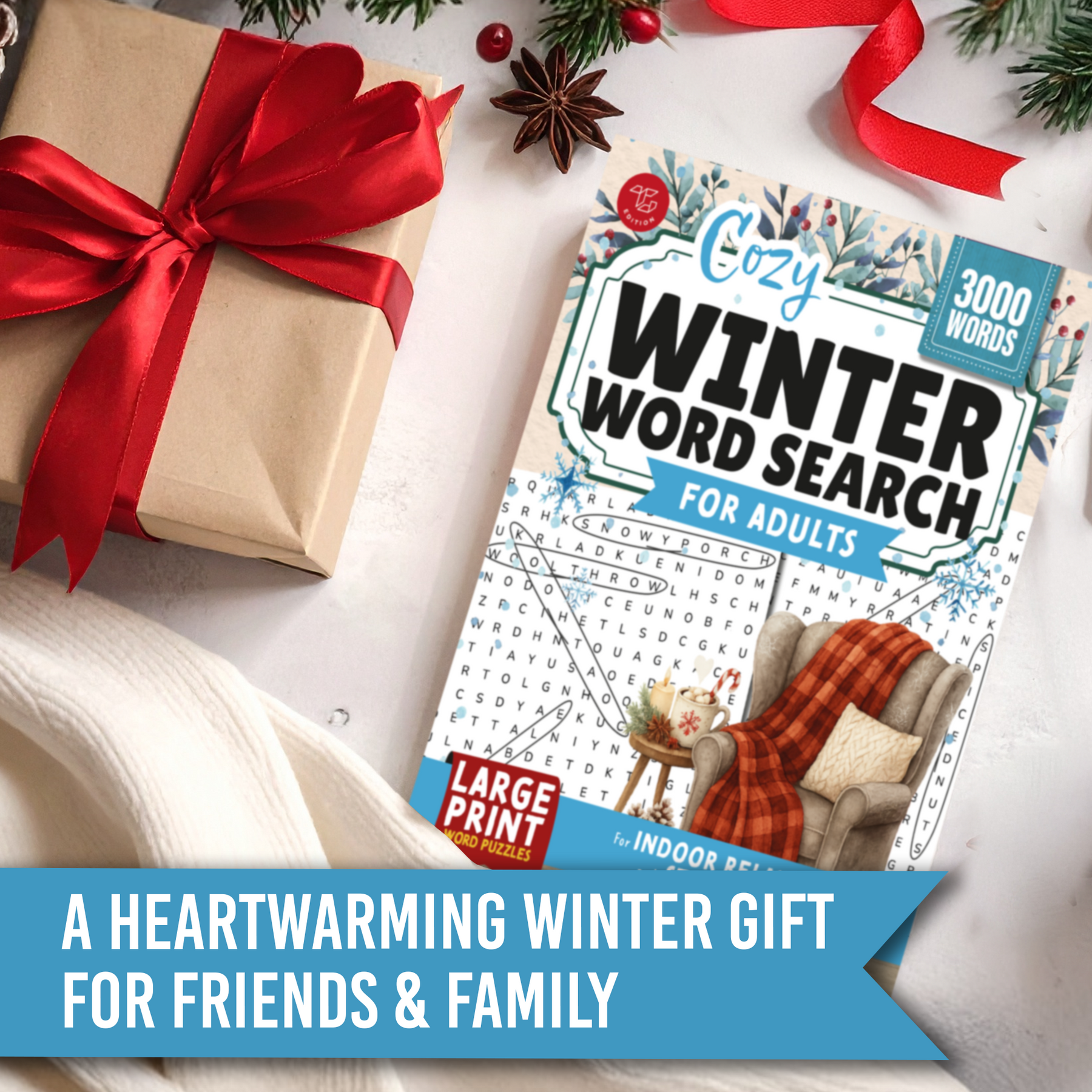 Cozy Winter Word Search for Adults
