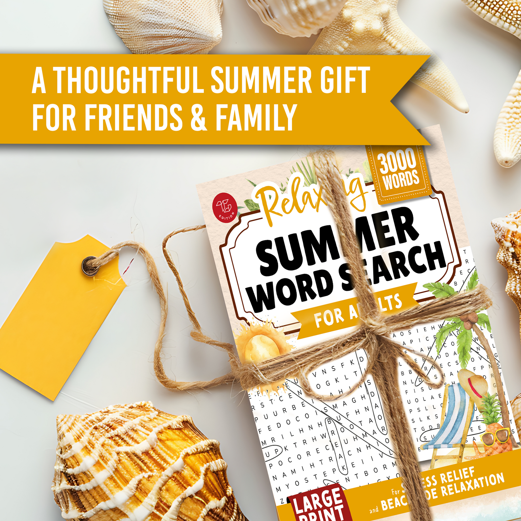 Relaxing Summer Word Search for Adults