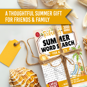 Relaxing Summer Word Search for Adults