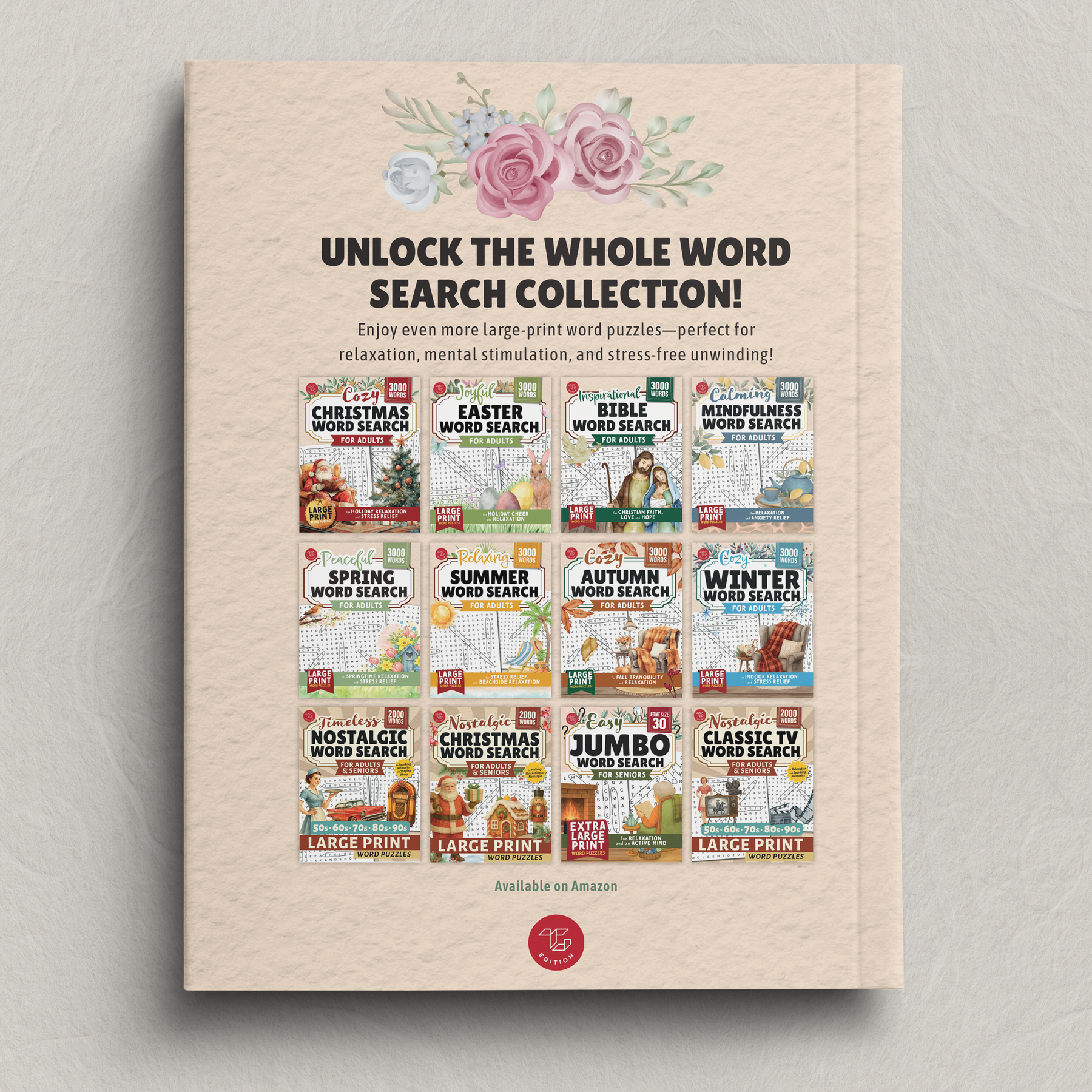Heartwarming Mother’s Day Word Search for Adults – back cover