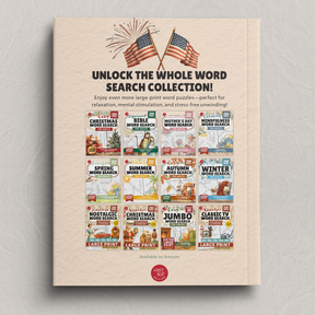 Patriotic 4th of July Word Search for Adults – back cover