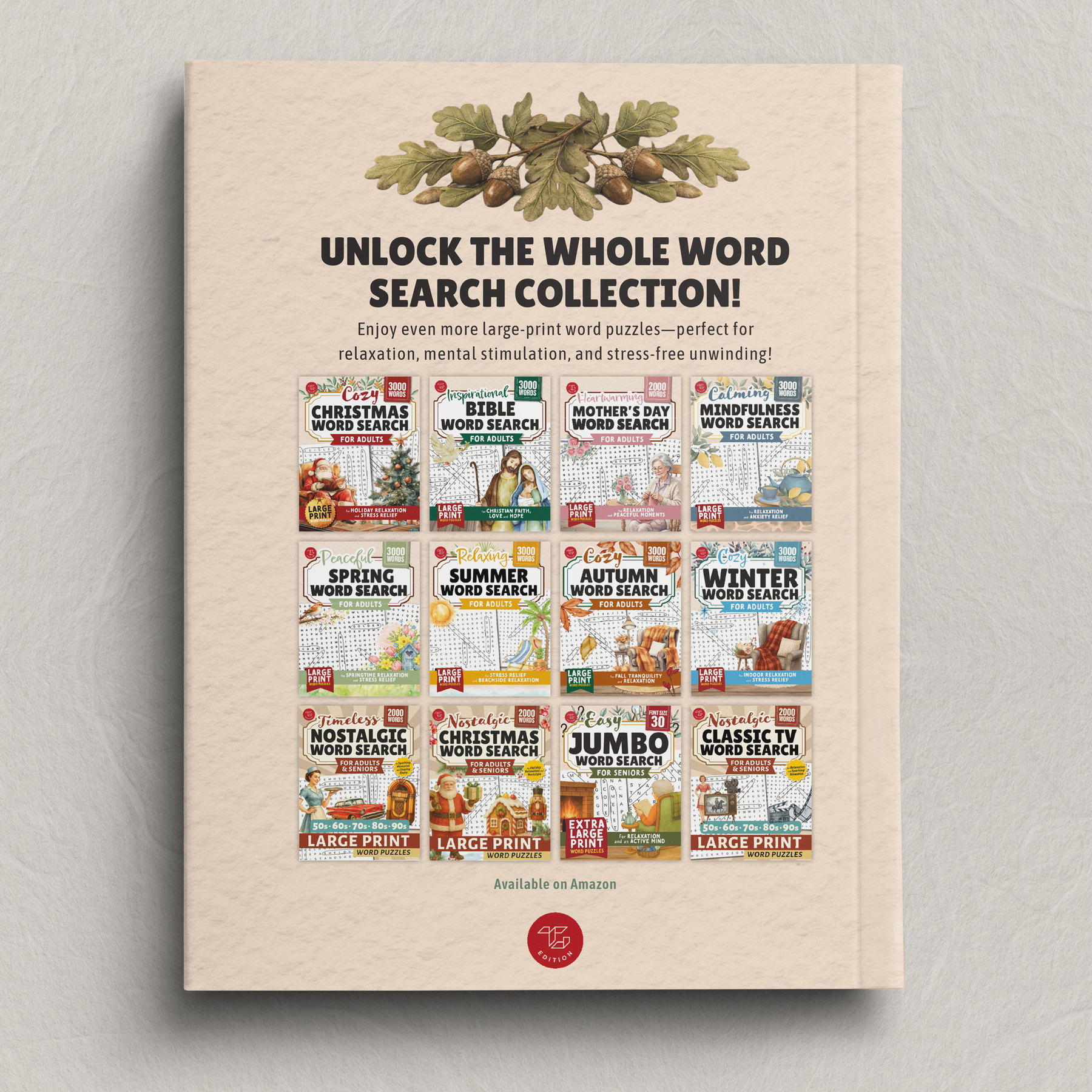 Relaxing Father’s Day Word Search for Adults – back cover