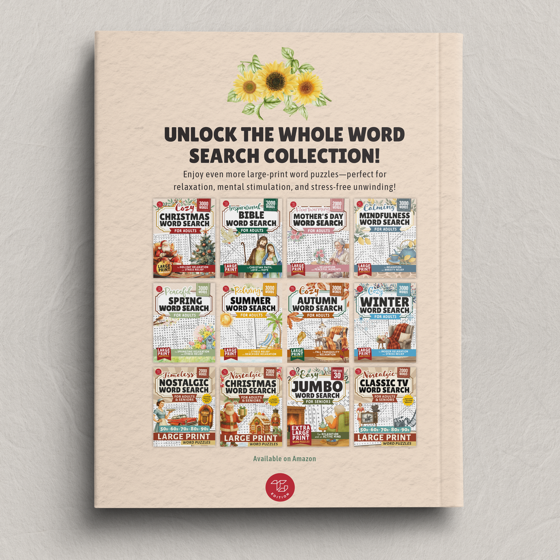 Uplifting Inspirational Word Search for Adults – back cover
