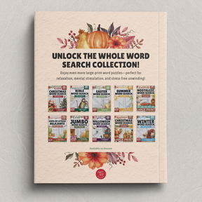 Cozy Thanksgiving Word Search for Adults – back cover