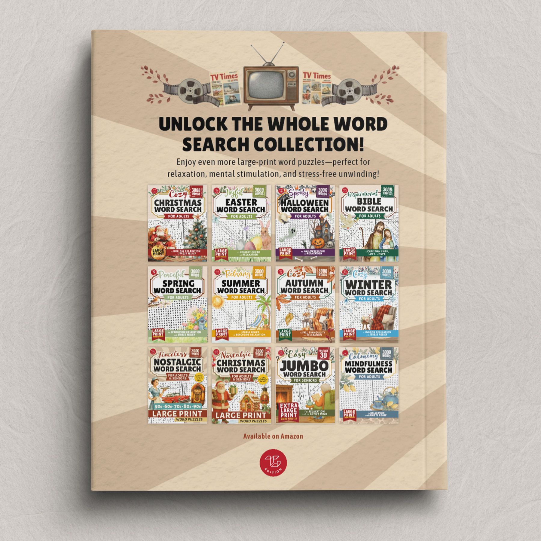 Classic TV Word Search for Adults & Seniors – back cover