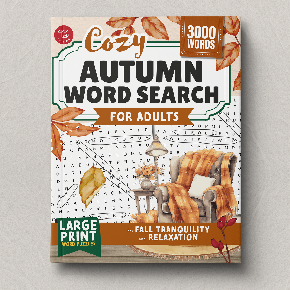 Cozy Autumn Word Search for Adults
