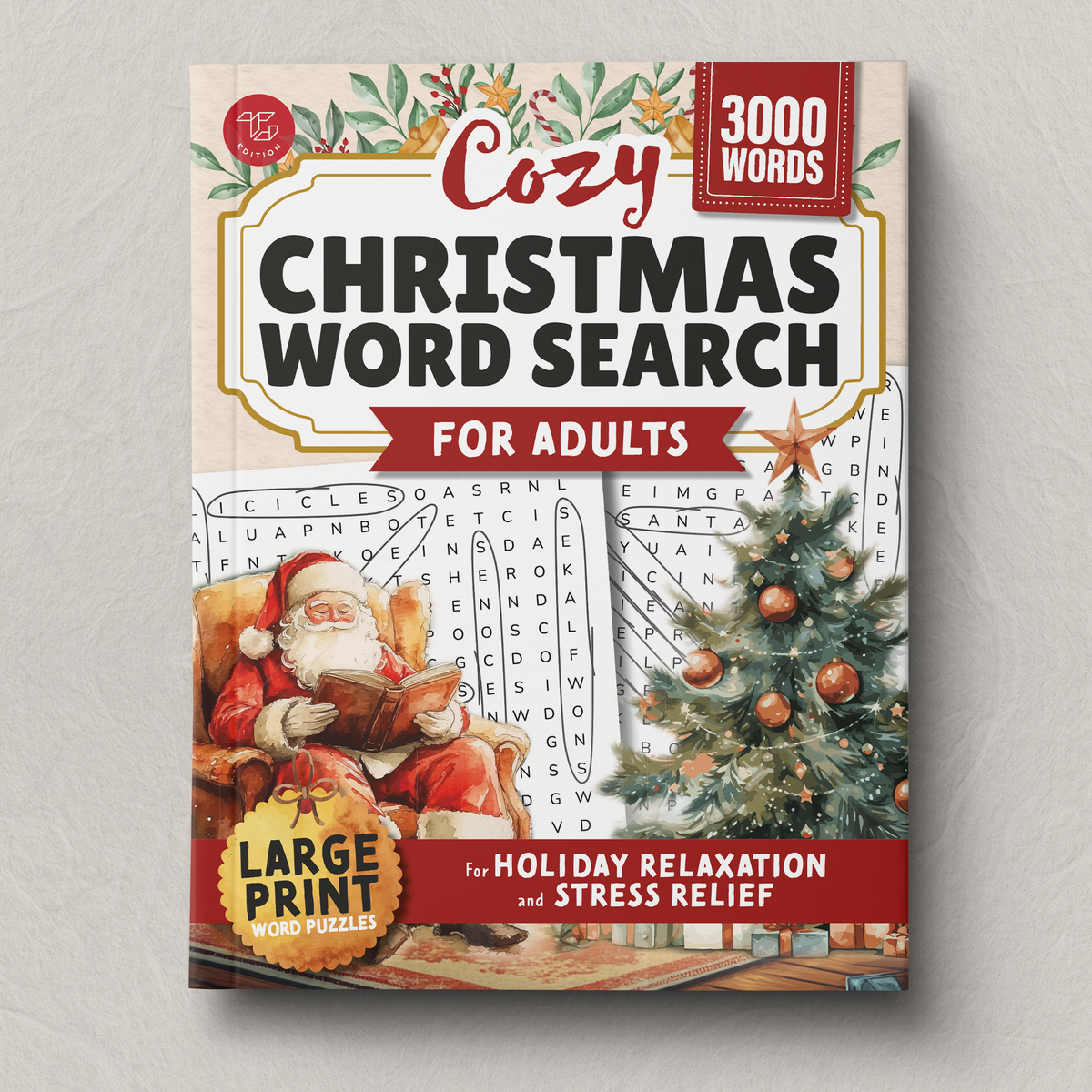 Cozy Christmas Word Search for Adults