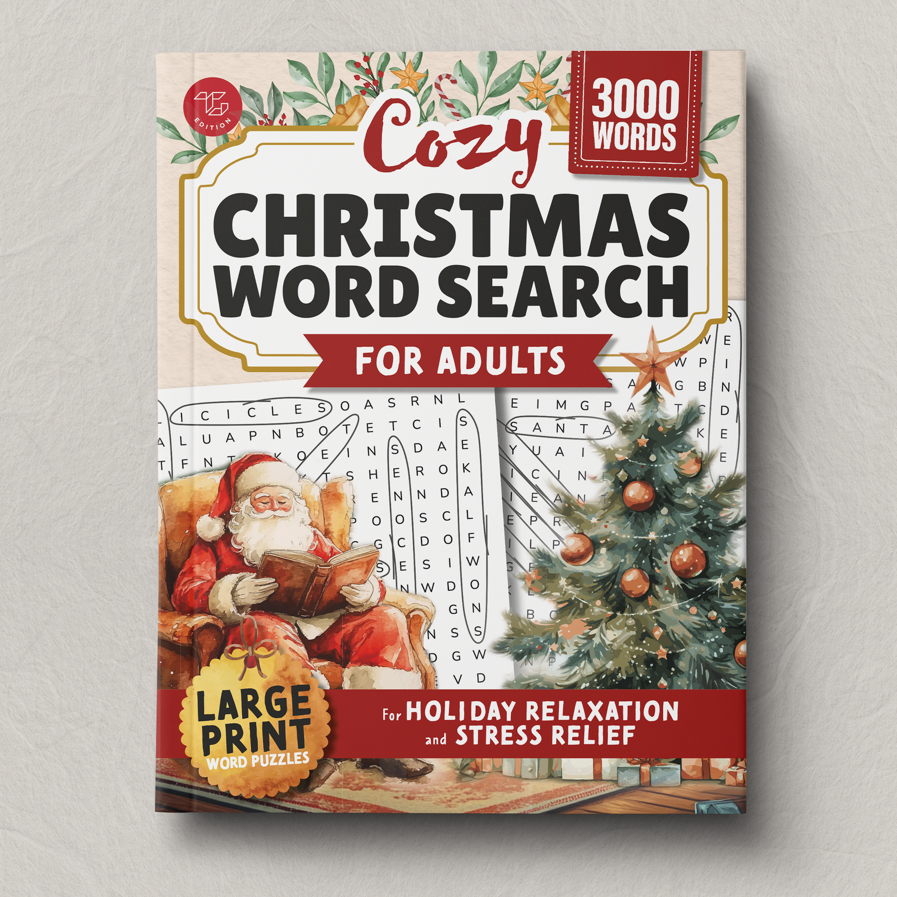 Cozy Christmas Word Search for Adults