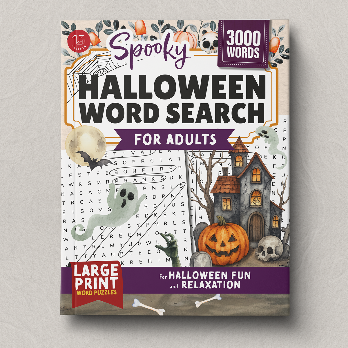 Spooky Halloween Word Search for Adults