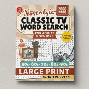 Classic TV Word Search for Adults & Seniors