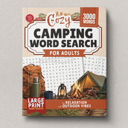 Cozy Camping Word Search for Adults