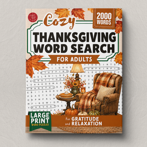 Cozy Thanksgiving Word Search for Adults