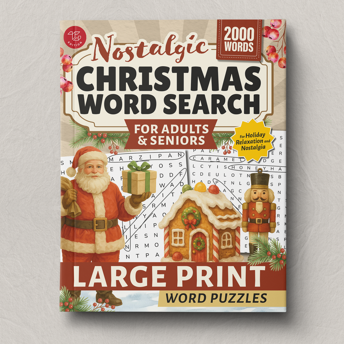 Nostalgic Christmas Word Search for Adults & Seniors