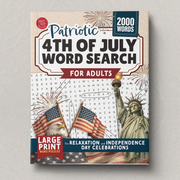 Patriotic 4th of July Word Search for Adults
