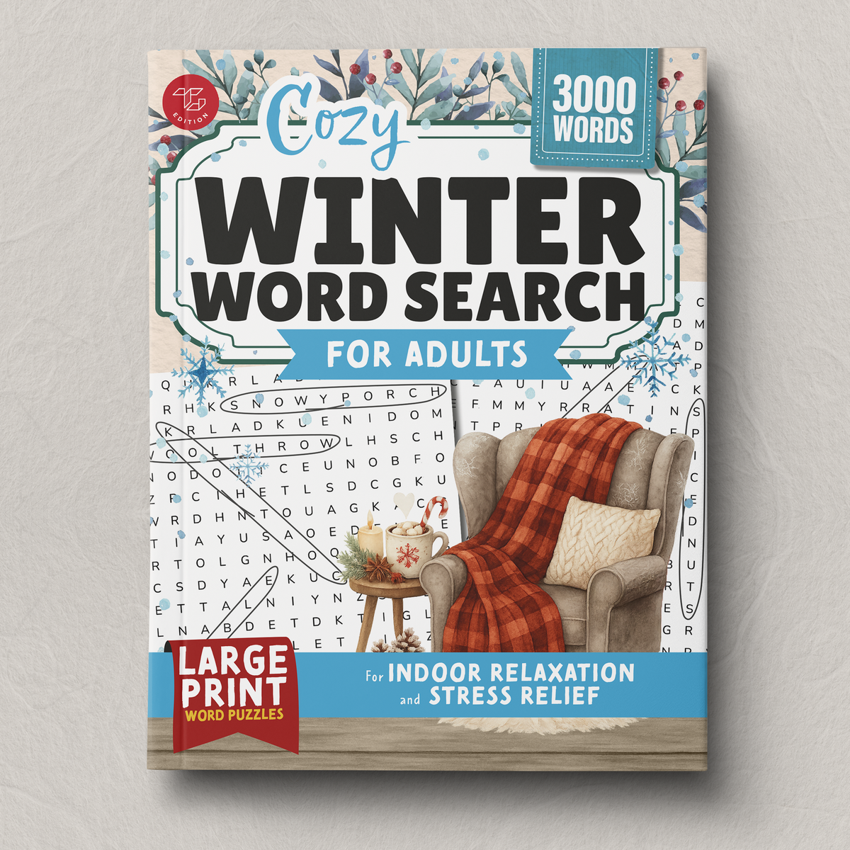 Cozy Winter Word Search for Adults