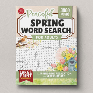Peaceful Spring Word Search for Adults