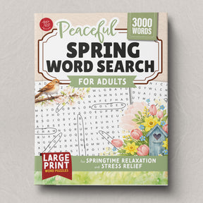 Peaceful Spring Word Search for Adults